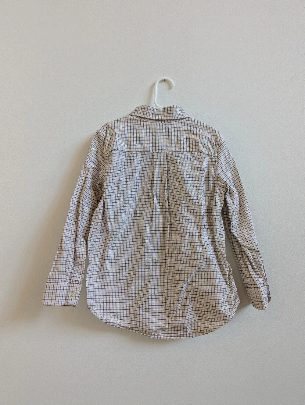 Ralph Lauren Button Down Shirt 7 Boys Yellow Plaid Long Sleeve Preppy Pony